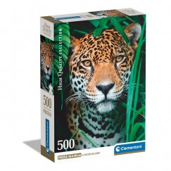 Clementoni Puzzle 500 db HQC - Jaguar In The Jungle (kompakt doboz)