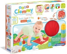 Clemmy Baby Szenzoros Játszószőnyeg Puha Építőkockákkal