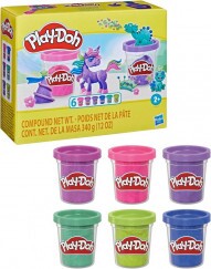 Play-Doh Csillogó Gyurmakészlet 6 db-os