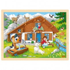 Goki Fa Keretes Puzzle 96 db - Alpok