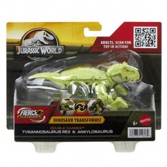 Jurassic World Átalakuló Dinó T-Rex & Ankylosaurus Zöld