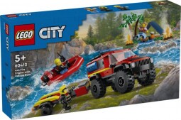 LEGO City 60412 4X4 Tűzoltóautó Mentőcsónakkal