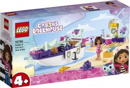 LEGO Gabby's Dollhouse 10786 Gabi és Szirénke hajója és szépségszalonja