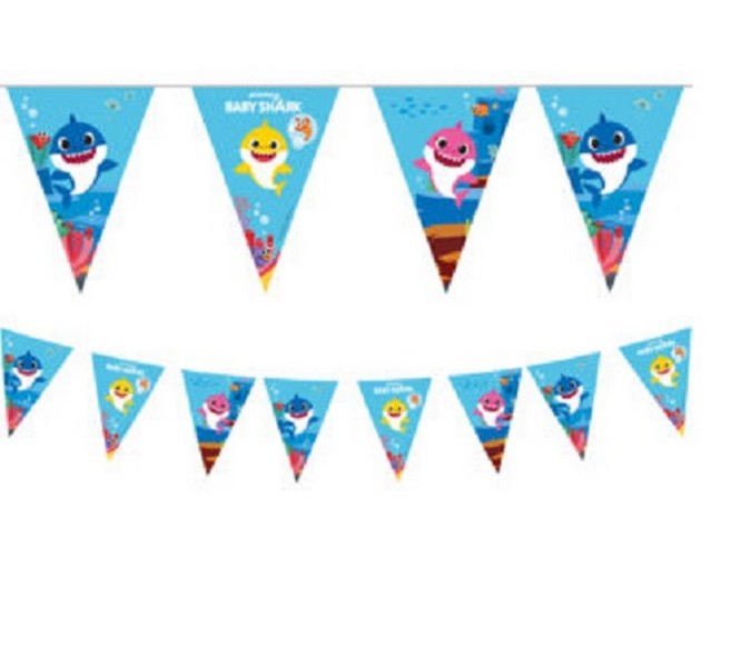 Baby Shark Parti Zászlófüzér 230 cm
