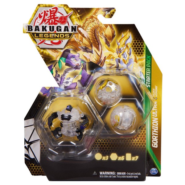 Bakugan S5 Kezdő Csomag Gorthion ultra, Viloch, Leonidas