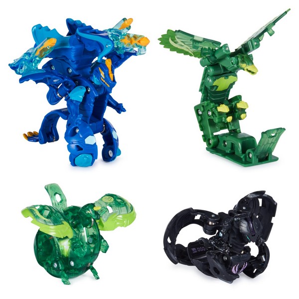 Bakugan S5 Legends kollekció Auxillataur, Talan, Pegatrix, Dragonoid