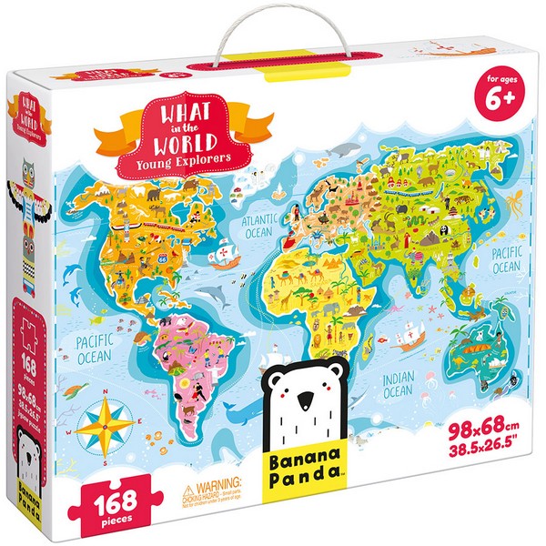 Banana Panda Puzzle 168 db Felfedezők térképe