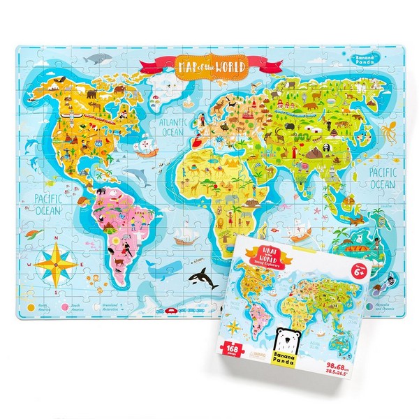 Banana Panda Puzzle 168 db Felfedezők térképe