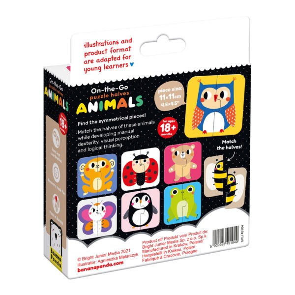 Banana Panda Utazó Puzzle - Állatos párosító