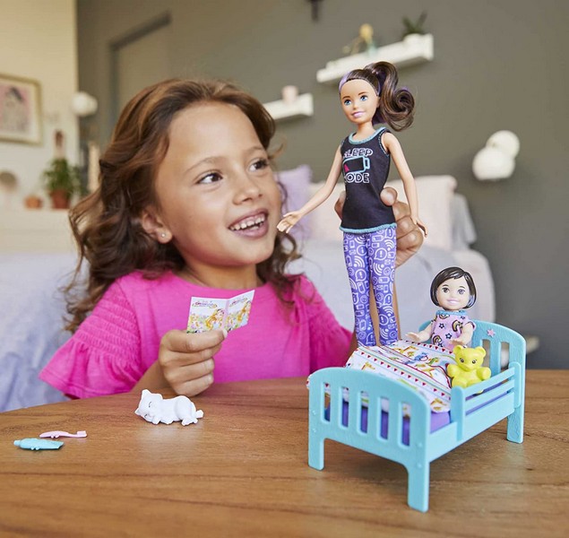Barbie Bébiszitter Játékszett - Fekete Atlétás