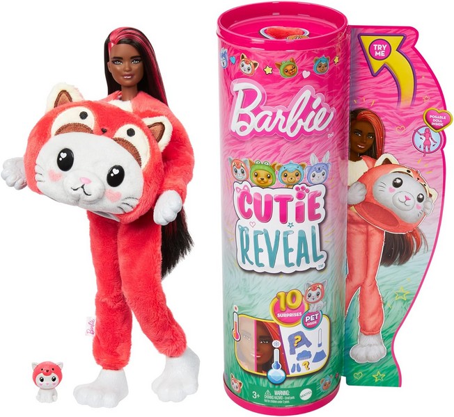 Barbie Cutie Reveal Meglepetés Baba Vöröspandi (6. Sorozat)