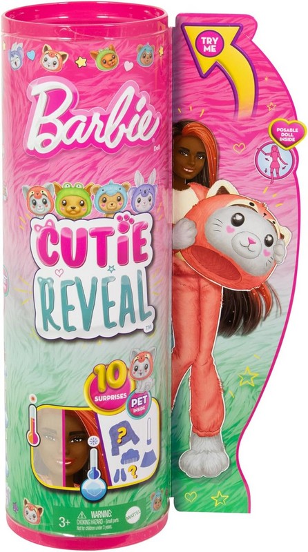 Barbie Cutie Reveal Meglepetés Baba Vöröspandi (6. Sorozat)