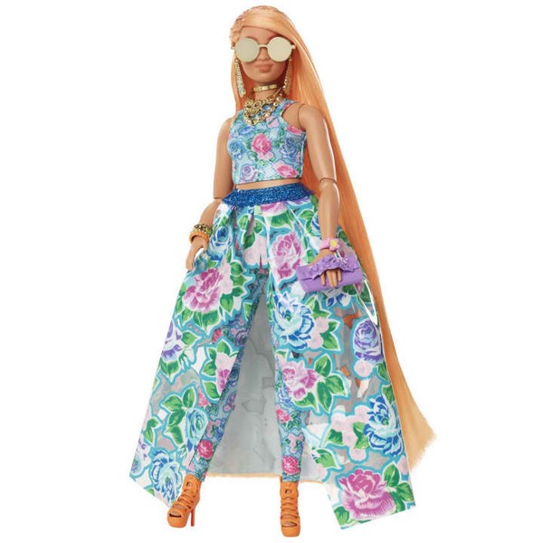 Barbie Extra Fancy Prémium Baba - Virágos ruhás