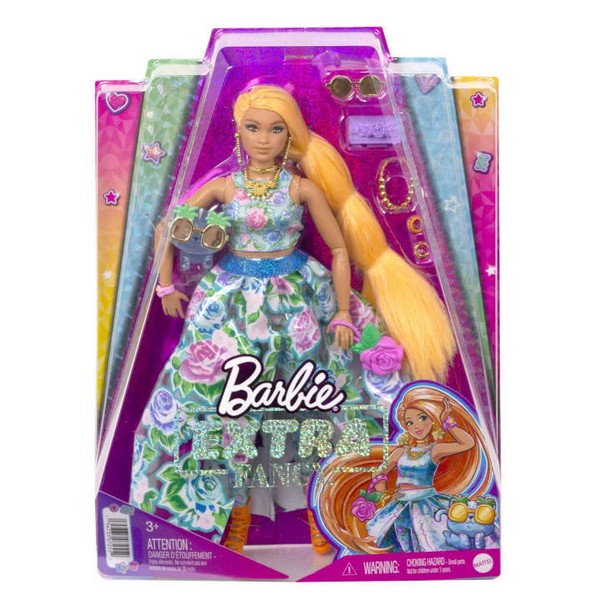 Barbie Extra Fancy Prémium Baba - Virágos ruhás