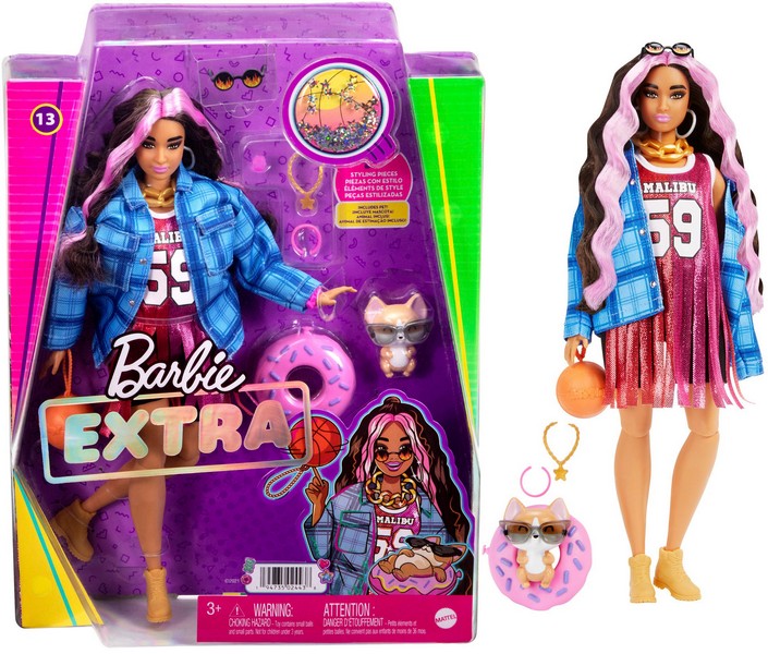 Barbie Extravagáns Baba - Kék Kockásinges