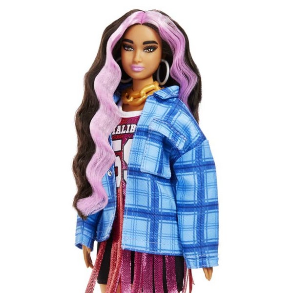 Barbie Extravagáns Baba - Kék Kockásinges