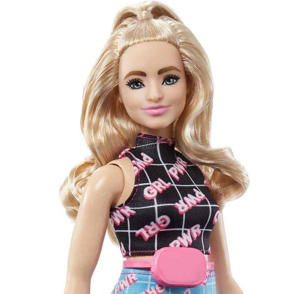 Barbie Fashionista Barátnők - Szőke Grl Pwr ruhában (202)