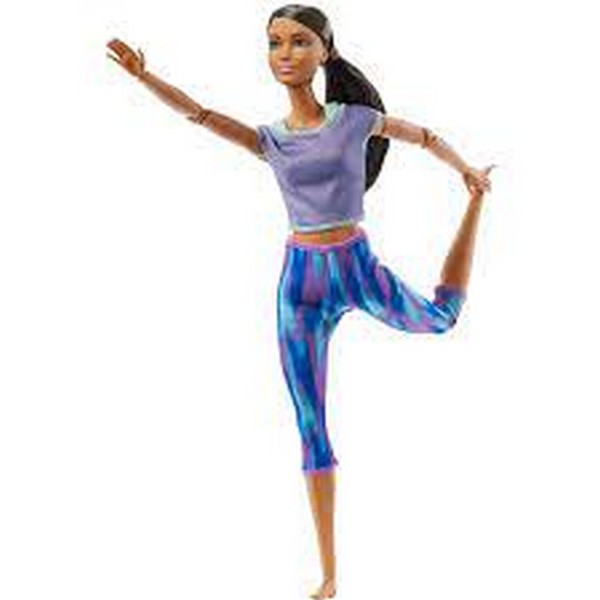 Barbie Hajlékony Jógababa - Kék-Lila Ruhában