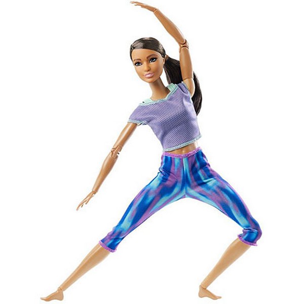 Barbie Hajlékony Jógababa - Kék-Lila Ruhában
