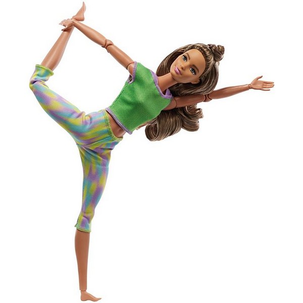 Barbie Hajlékony Jógababa Zöld Ruhában