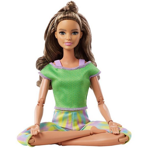 Barbie Hajlékony Jógababa Zöld Ruhában