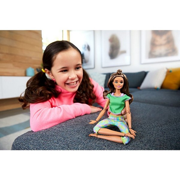 Barbie Hajlékony Jógababa Zöld Ruhában