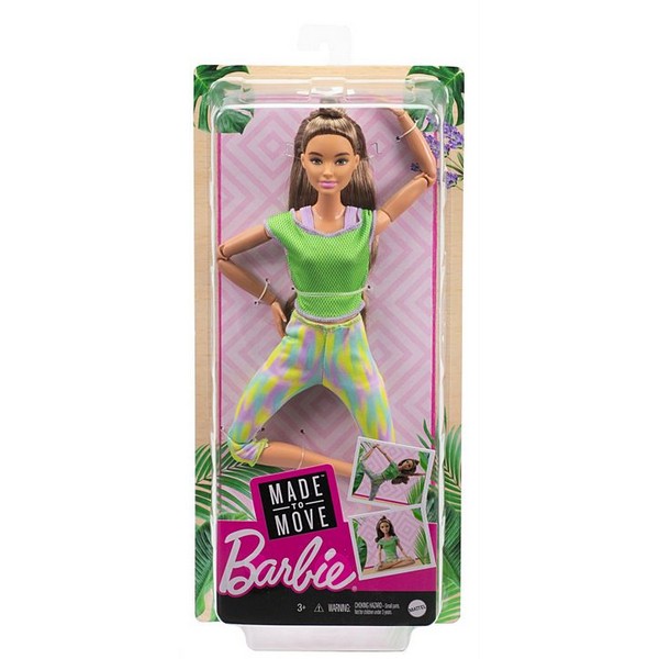 Barbie Hajlékony Jógababa Zöld Ruhában