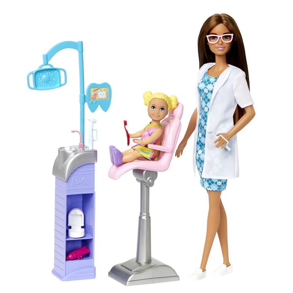 Barbie Karrier Játékszett - Fogorvos Barna Hajú