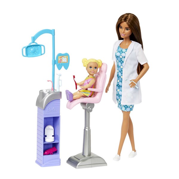Barbie Karrier Játékszett - Fogorvos Barna Hajú