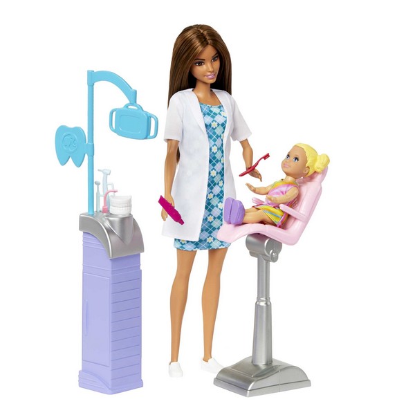 Barbie Karrier Játékszett - Fogorvos Barna Hajú