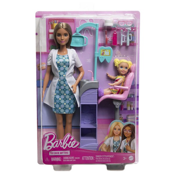 Barbie Karrier Játékszett - Fogorvos Barna Hajú