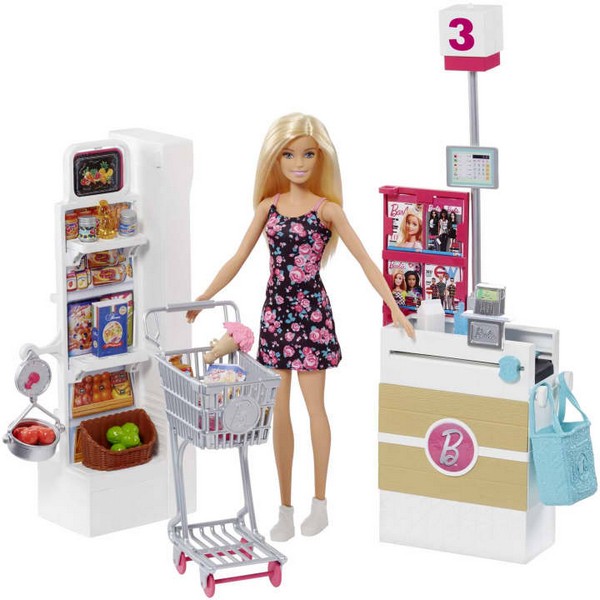 Barbie Szupermarket Szőke Babával
