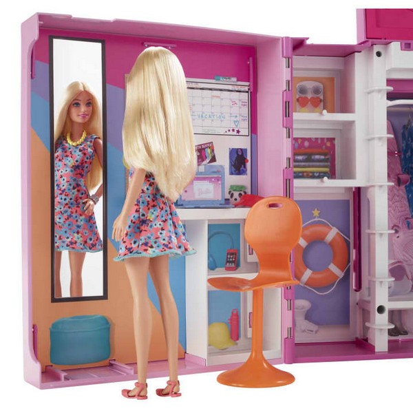 Barbie Álom Öltöző Szoba Szennyesledobóval És Babával