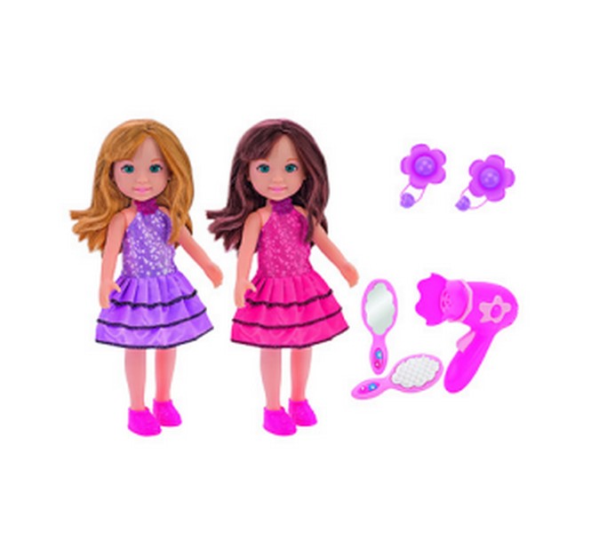 Bimbo hajas baba fodrász kellékekkel 31 cm, 2 féle