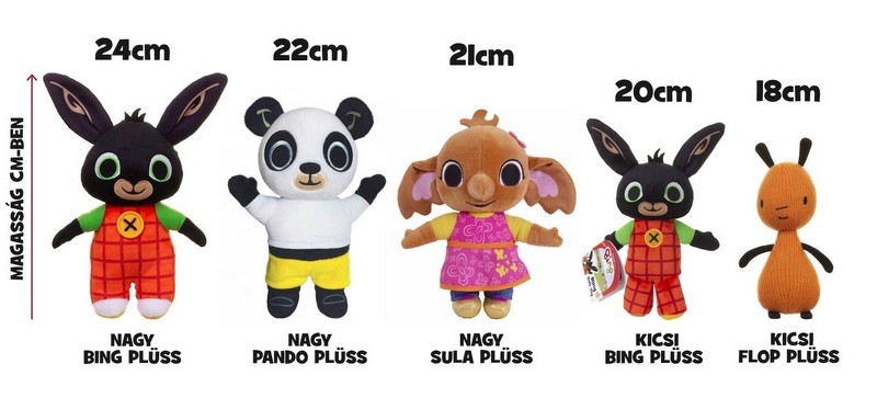 Bing és barátai plüss kicsi Bing 20 cm