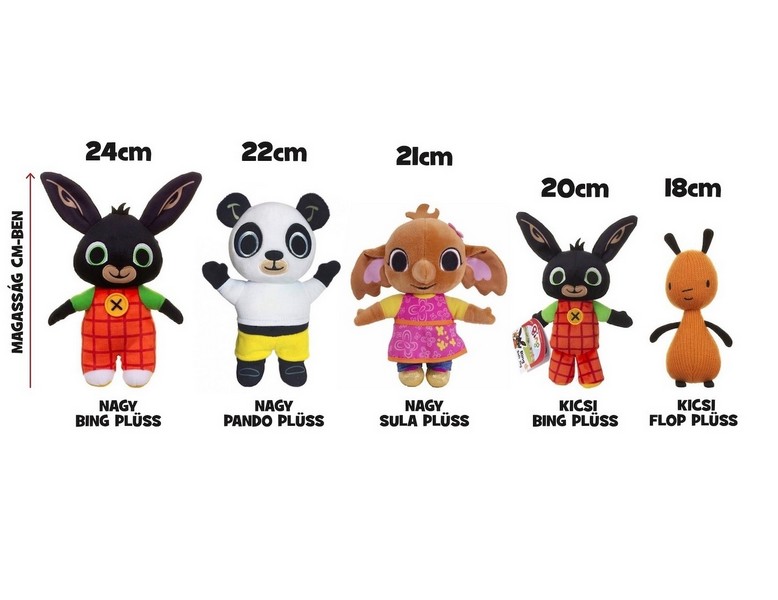 Bing és barátai plüss kicsi Flop 18 cm