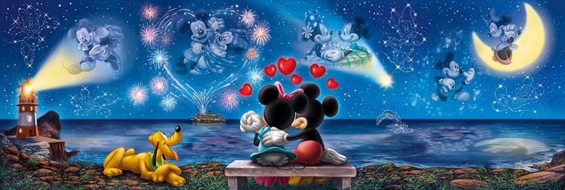 Clementoni Puzzle 1000 db HQC Panoráma - Mickey &amp; Minnie