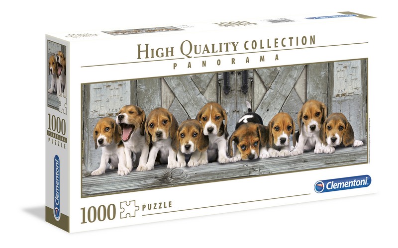 Clementoni Puzzle 1000 db-os HQC Panoráma - Beagle kiskutyák