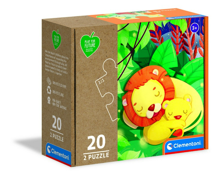 Clementoni Puzzle 2x20 db-os Play for future - Ölelkezés