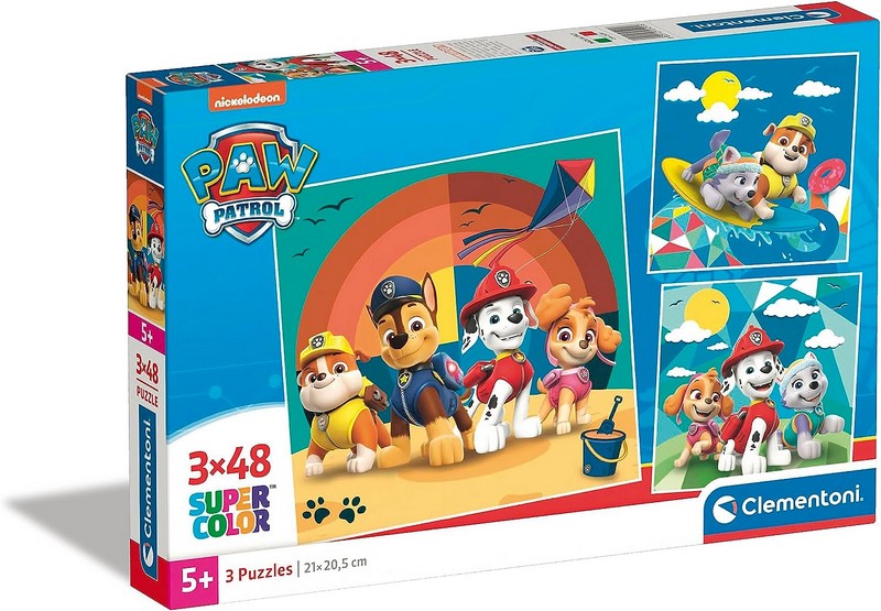 Clementoni Puzzle 3X48 db Supercolor - Mancs Őrjárat