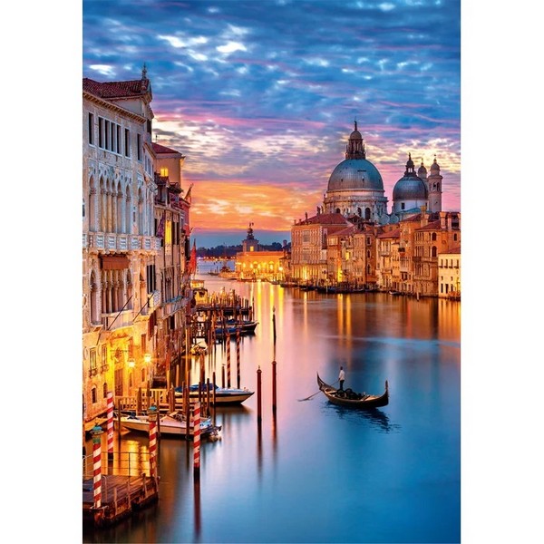 Clementoni Puzzle 500 db HQC - Lighting Venice (kompakt doboz)