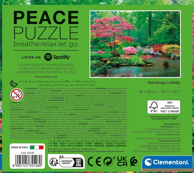 Clementoni Puzzle 500 db Peace Puzzle - Raindrops Lullaby