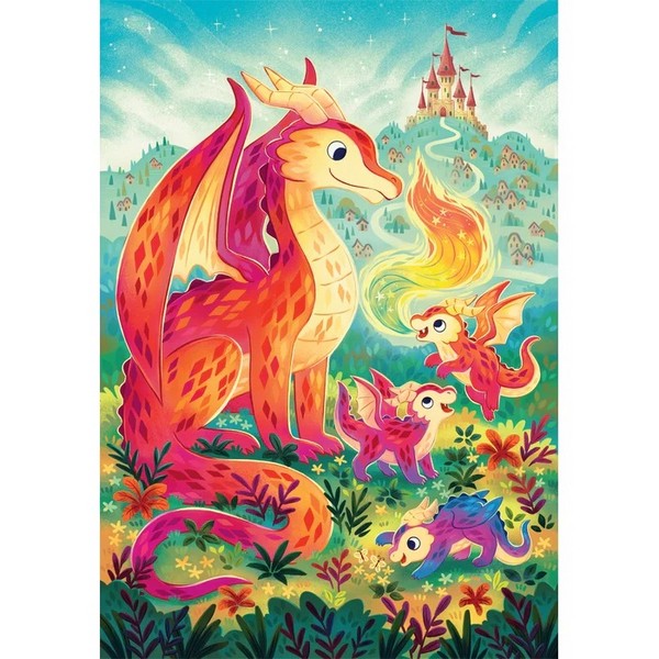 Clementoni Puzzle 60 db Supercolor - A Dragon Family