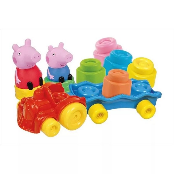 Clemmy Építőkocka Peppa Malac vonat játékszett