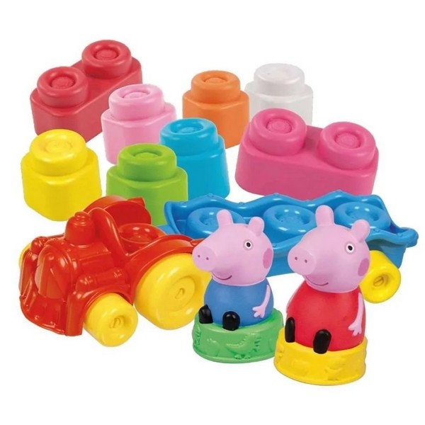 Clemmy Építőkocka Peppa Malac vonat játékszett