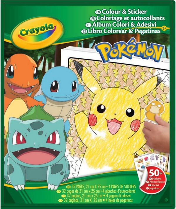 Crayola Color &amp; Sticker Pokémon Színező