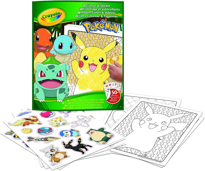 Crayola Color &amp; Sticker Pokémon Színező