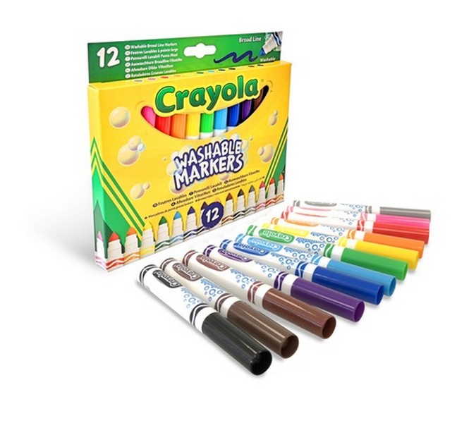 Crayola Kimosható Tompa Filctoll 12 db