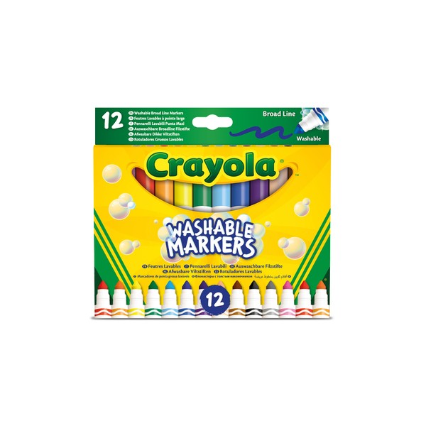 Crayola Kimosható Tompa Filctoll 12 db