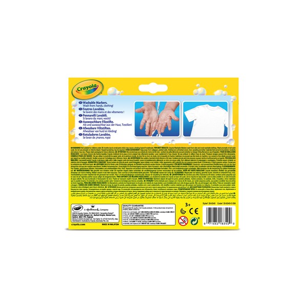 Crayola Kimosható Tompa Filctoll 12 db
